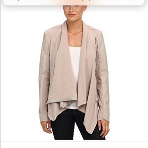 Blank Nyc Faux Suede Beige Drape Front 